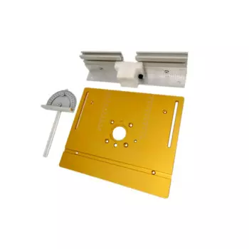 Алюминиевый фрезерный стол, вставная пластина, деревообрабатывающие скамейки, триммер, золото, 3 шт.