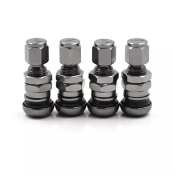 Алюминиевый клапан, металлическая оболочка для колеса, 4 шт./комплект, синий, красный, черный, серебристый, золотой, зеленый, фиолетовый