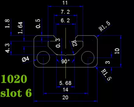 Алюминиевый профиль LSWCBE 1020 1520 1640 1570