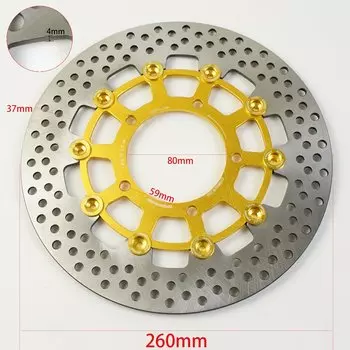 Алюминиевый тормозной диск для мотоцикла с ЧПУ, 260 мм, 3 отверстия, 5 отверстий, 70 мм, 59 мм, плавающий диск для мотоцикла Yamaha BWS WISP
