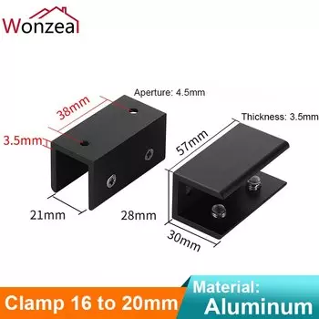 Алюминиевый зажим для стекла Wonzeal 16-20 мм