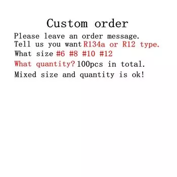 Алюминий Обжимной наконечник для Авто/C кондиционер Стандартный/снижение барьера хладагент шланг 3/8 ''1/2'' 5/8 ''3/4''