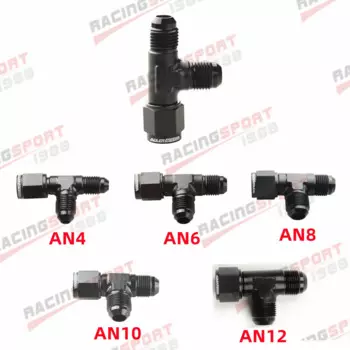 Алюминиевый раструбный тройник AN4 AN6 AN8 AN10 AN12 «папа» с AN4 6, 8, 10, 12, женский поворотный боковой адаптер, черный