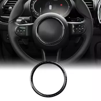 AMBERMILE Настоящее углеродное волокно для MINI Cooper JCW F54 F55 F56 F57 F60 Автомобильный руль центральной панели рамка наклейка