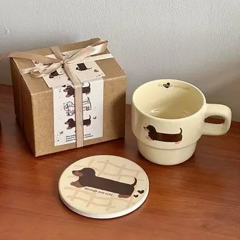 AMEKAN керамическая кружка с щенком