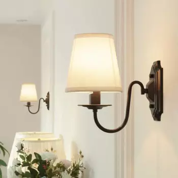 Настенный светильник wecus черный железный E14