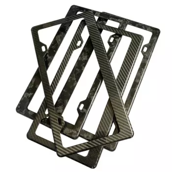 Американская автомобильная рамка для номерного знака из настоящего углеродного волокна, номерной знак, обрезная Обложка, американская спецификация, рамка для номерного знака автомобиля