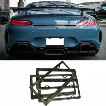 Американская рамка для номерного знака из углеродного волокна, кованая рамка для номерного знака из углеродного волокна, рамка для номерного знака автомобиля для Mercedes Benz