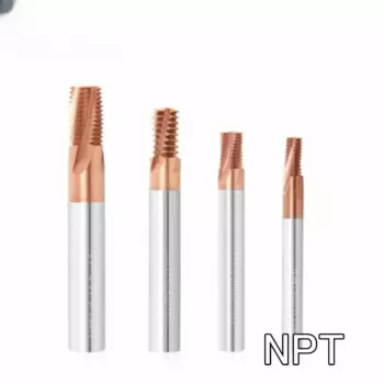 Американская система, вольфрамовые стальные резьбовые фрезы NPT NPTF 3/8-18, 1/6-27, конусная труба, многозубчатая резьба CNC, фреза для стали