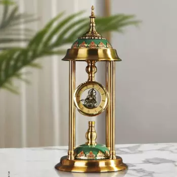 Американские металлические настольные часы в стиле ретро, тихий механизм, декоративные часы для гостиной, спальни, время