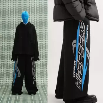 Американский стиль, ретро, уличный хип-хоп, черные повседневные свободные широкие спортивные брюки с буквенным принтом, мужские мешковатые брюки y2k, спортивные штаны