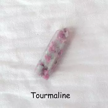 Аметист и розовый кварц точечные палочки Apengshi