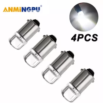 AMNINGPU 2/4x Ba9s Сигнальная лампа Led T4W 2835 Чип для автомобильных фонарей на крыше Зеркальные фонари Подсветка номерного знака 6000K Белый ba9s Led 12 В
