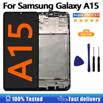 AMOLED A15 ЖК-дисплей для Samsung Galaxy A15 4G/5G ЖК-дисплей с дигитайзером сенсорного экрана в сборе, замена для Samsung A155F A156B ЖК-дисплей