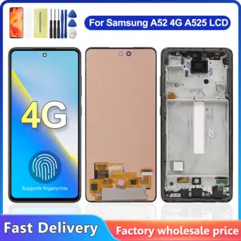 AMOLED A525F ЖК-дисплей для Samsung A52 4G дисплей с рамкой для Samsung SM-A525F/DS ЖК-дисплей с сенсорным экраном в сборе