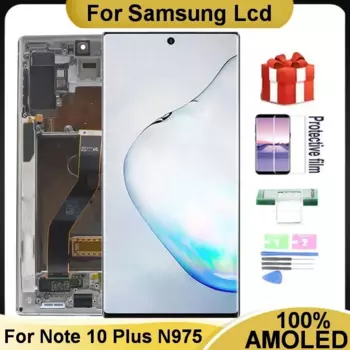 AMOLED-экран 6,8 дюйма для Samsung Galaxy Note 10 Plus, дисплей Note10 + N975 N975F N975U N976, дигитайзер сенсорного ЖК-экрана с рамкой