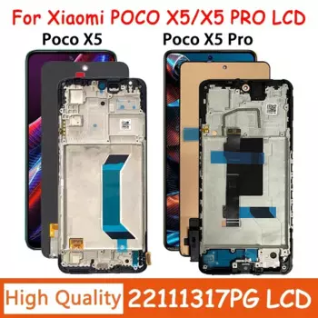 AMOLED-дисплей для Xiaomi PocoX5 pro X5Pro, ЖК-дисплей 22101320G, сенсорная панель, дигитайзер для Poco X5 LCD 22111317PG, рамка дисплея
