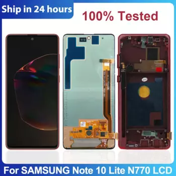 Amoled Note 10 lite экран дисплея для Samsung Galaxy Note 10 Lite замена сенсорного ЖК-экрана N770F N770F/DS с отпечатком пальца