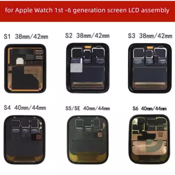 AMOLED ЖК-дисплей для Apple Watch Series 1, 2, 3, 4, 5, 6, 7 8 SE SE2, ЖК-дисплей с цифровым преобразователем сенсорного экрана в сборе iWatch 38/42/40/44/41/45 мм
