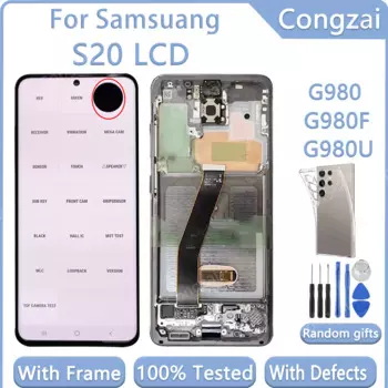 AMOLED ЖК-дисплей для Samsung Galaxy S20, ЖК-дисплей с рамкой G980 G980U G980F/DS, сенсорный дисплей G981B, дигитайзер экрана в сборе