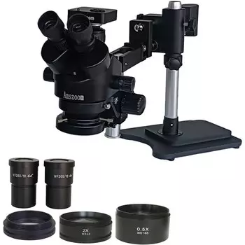 AMSZOOM Тринокулярный стереомикроскоп 3.5X-180X 38МП