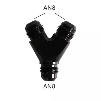 AN4 AN6 AN8 AN10 Y переходный блок с наружной резьбой, фитинги для топливного шланга, адаптеры, тройник для масляной трубы, Универсальный алюминиевый черный