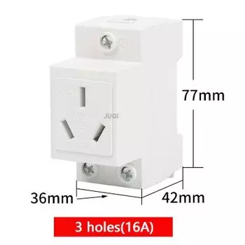 AN&H DIN-рейковое крепление розетка 10-16А 250В белая 2 полюса
