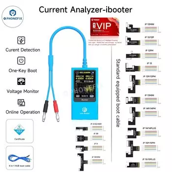 Анализатор тока JC iBooter, одна клавиша, диагностика неисправностей напряжения и тока с рисунком JC для iPhone X-15 PM Android Reapir