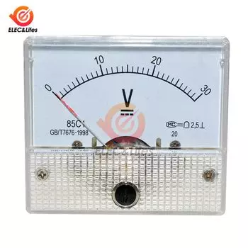 Аналоговый вольтметр Aideepen 0-50В 0-30В