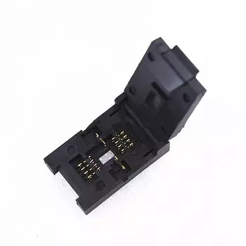 QFN8/DFN8/WSON8 ICsocket шаг1.27 ICsize6x8 Сильноточная розетка Раскладушка Тестовая розетка ZIF-адаптер Kelivn Socket 30 В 50 мОм