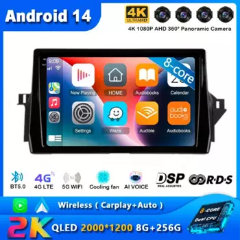 Android14 автомобильный радиоприемник для Toyota Camry 8 XV70 2020 2021 мультимедийный плеер стерео GPS WIFI + 4G беспроводной Carplay Автомобильное видео головное устройство