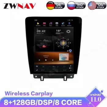 Android 10 для Ford Mustang 2010 - 2014 вертикальный экран Tesla радио Автомобильный мультимедийный плеер стерео GPS навигация Carplay DSP