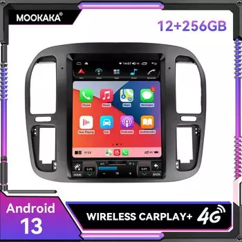 Android 13 8 + 256 ГБ Tesla 12,1-дюймовый экран автомобильного плеер для Toyota Land Cruiser 100 LC100 1998-2002 автомобильный GPS Navi CarPlay DSP головное устройство