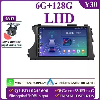 Android 13 для SsangYong Kyron Actyon 2005 - 2013 Автомагнитола Carplay Автомобильный мультимедийный видеоплеер GPS navi 5G No 2din DVD DSP