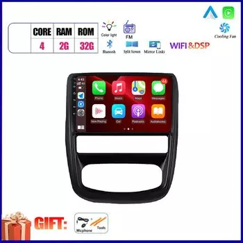 Android 14 9-дюймовый для Renault Duster 2010-2015 для Nissan Terrano 2014-2020 WIFI 4G Lte BT DSP Автомобильный радиоприемник Видео Мультимедийный плеер