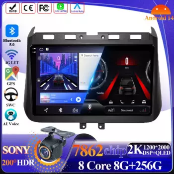 Android 14 авто для Honda Crosstour 2014-2016 Беспроводная Автомобильная головка для Carplay мультимедийный плеер навигация 5G Wifi сенсорный дисплей