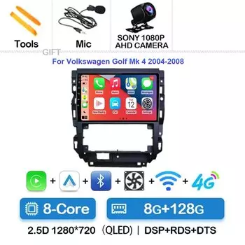 Android 14 Автомобильный радиоприемник Android 12 для Volkswagen VW Golf 4 IV Jetta MK4 Классика Мультимедийный плеер Carplay GPS Авто Стерео DSP