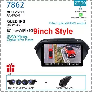 Android 14 для Honda Acura MDX 2007-2013, автомобильный радиоприемник, мультимедийный автоматический видеоплеер, Carplay, GPS-навигация, задняя камера без 2din DVD