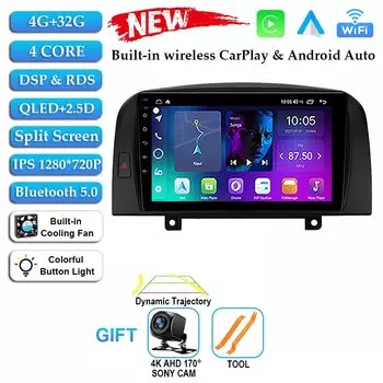 Android 15 для Hyundai SONATA NF 2004 2005 2006 2007 2008 Carplay Автомобильный радиоприемник Мультимедийный плеер GPS-навигация BT DSP NO 2DIN DVD