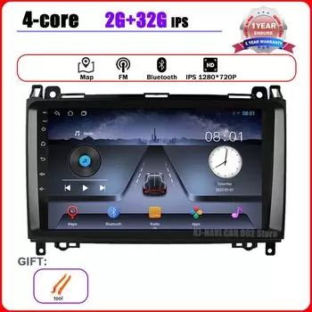 Android 14 для Mercedes Benz B W169 W245 W639 W906 Sprinter B160 B170 B200 Автомобильный мультимедийный плеер Carplay GPS головное устройство радио