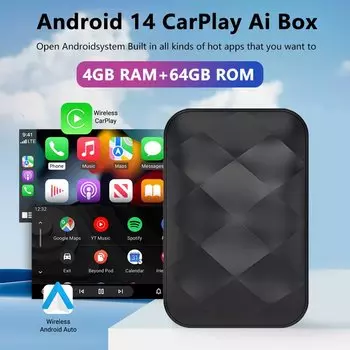 Android 14 Wireless CarPlay И Android Auto 3in1 Автомобильный Блок Искусственного Интеллекта С 4-ядерным Процессором 4 ГБ ОЗУ...