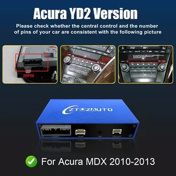 Android Auto Wireless Carplay Box для Acura MDX 2007-2013 Модуль Car Play AirPlay Mirror Link Интерфейс Поддержка камеры MIC Maps