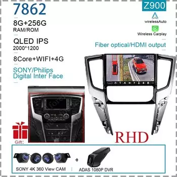 Android для Mitsubishi L200 5 LHD RHD 2018-2020 Видео Carplay Навигация Сенсорный экран Стерео Радио Авто Мультимедийный головное устройство