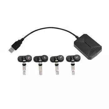 Android USB TPMS для автомобильного радио DVD-плеер Система контроля давления в шинах Запасная шина Внутренний внешний датчик