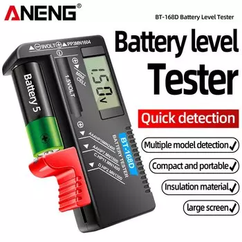 ANENG BT-168D Мини-цифровой тестер емкости аккумулятора, клетчатый индикатор заряда, электронное тестовое оборудование «сделай сам», внутреннее