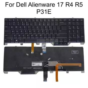Английская клавиатура с подсветкой для ноутбука Dell Alienware 17 R4 17 R5 P31E 0CF2YW PK131QB1A01