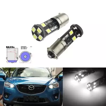 ANGRONG 1 пара 2x H6W BAX9 8 SMD ксеноновые белые светодиодные боковые лампы Canbus для Alfa Romeo 147 GT 156 166