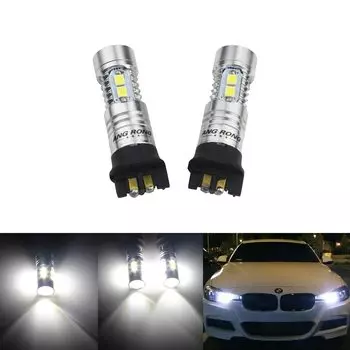 ANGRONG 2X Canbus без ошибок PW24W PWY24W 10 SMD светодиодные дневные ходовые противотуманные фары указатели поворота
