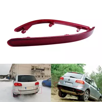 ANGRONG 2X левый и правый отражатель заднего бампера в сборе, красная крышка объектива для 02-10 VW Touareg