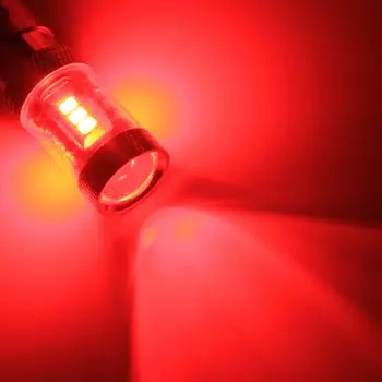 ANGRONG 2x RED PR21/5W 380R BAW15d P21/5W Светодиодные лампы 15W с боковым хвостом и задним противотуманным стоп-сигналом